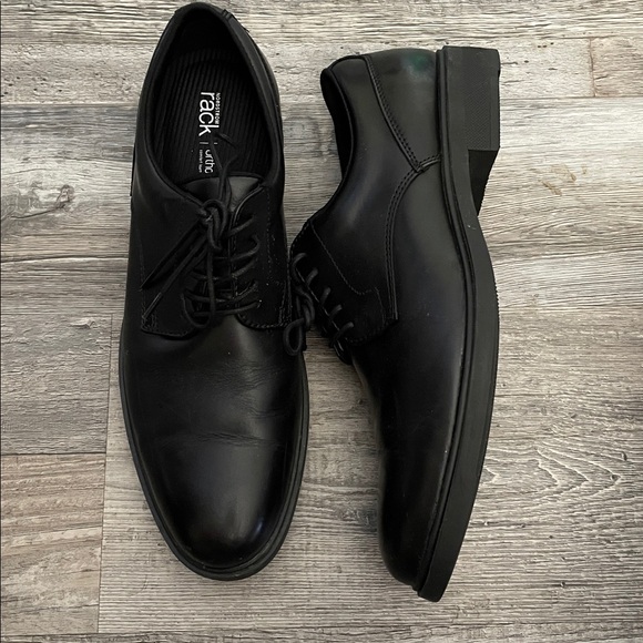 Nordstrom Rack Men's leather Classic Black Ortholite Oxfords - Picture 1 of 5